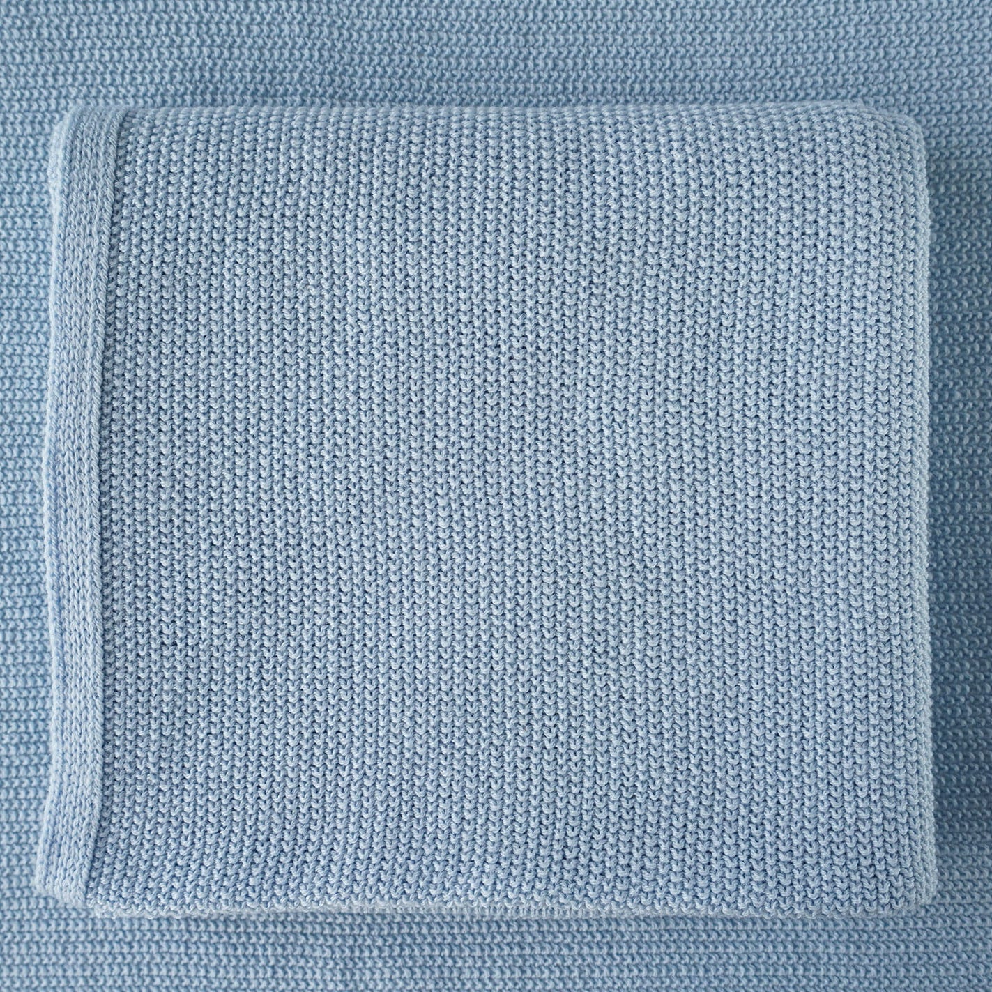 LullaLove Otulacz/Kocyk z wełny merino blue cloud