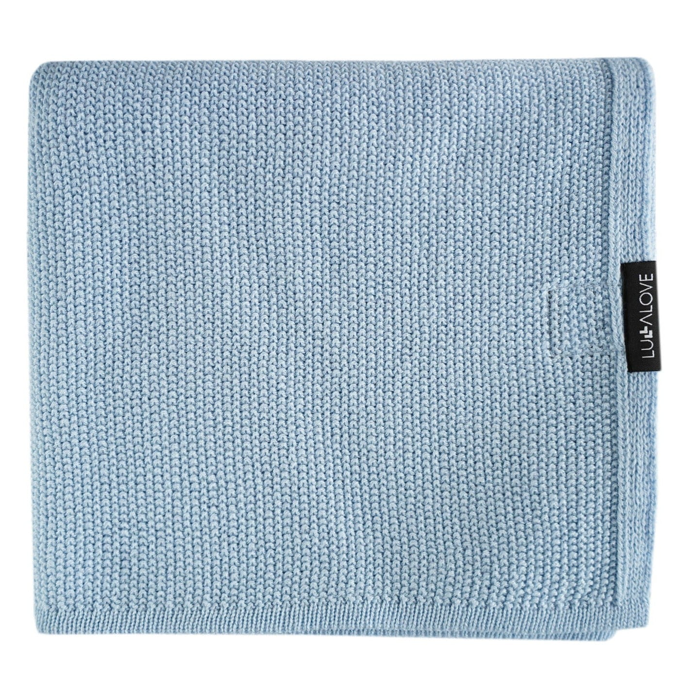 LullaLove Otulacz/Kocyk z wełny merino blue cloud