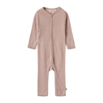 Wheat Kombinezon wełniany dla niemowlaków Dusty Dry Rose