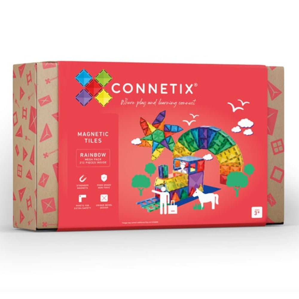 Connetix Klocki magnetyczne dla dzieci Rainbow Mega Pack 212el.