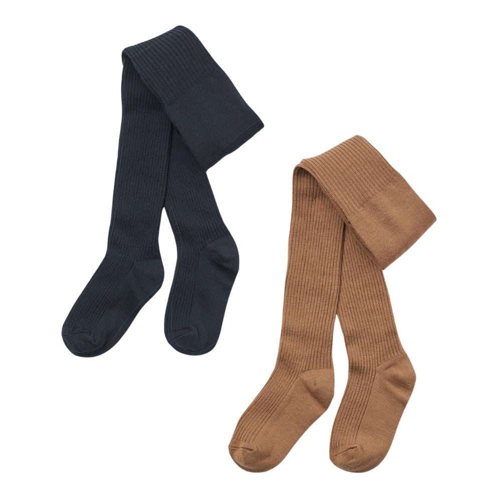 Wheat Rajstopy dla dzieci prążkowane Robin Navy 2 pary