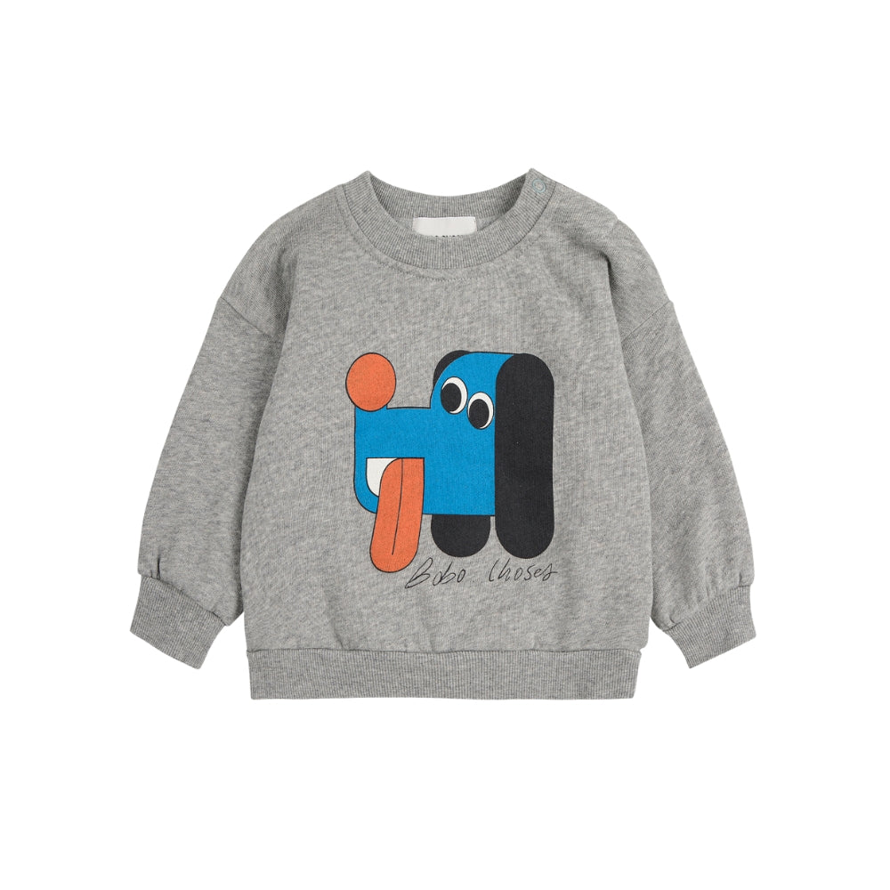 Bobo Choses Bluza dla dzieci Doggy Mate Light Heather Grey