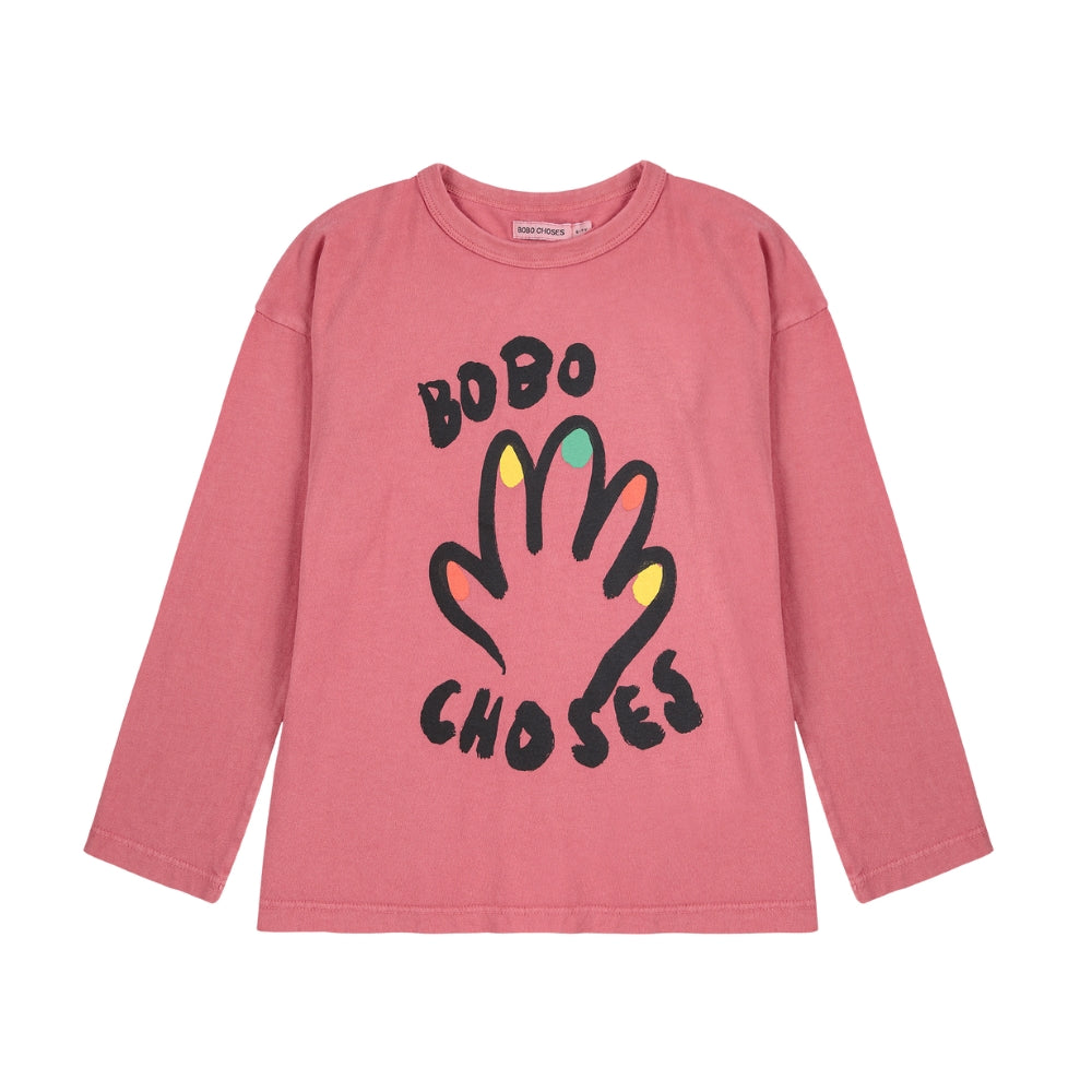Bobo Choses Koszulka z długim rękawem dla dzieci High Five Pink
