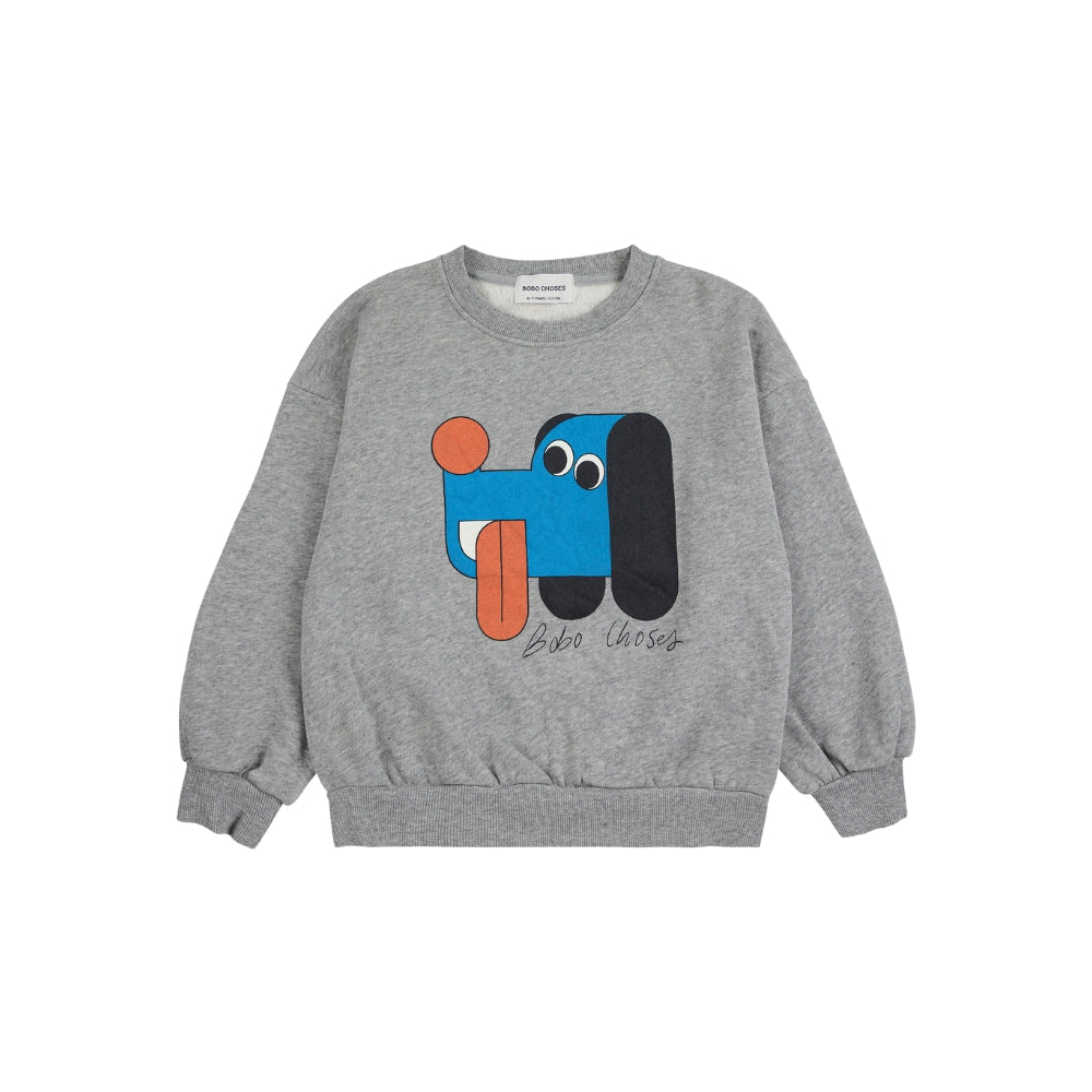 Bobo Choses Bluza dziecięca Doggy Mate Heather Grey