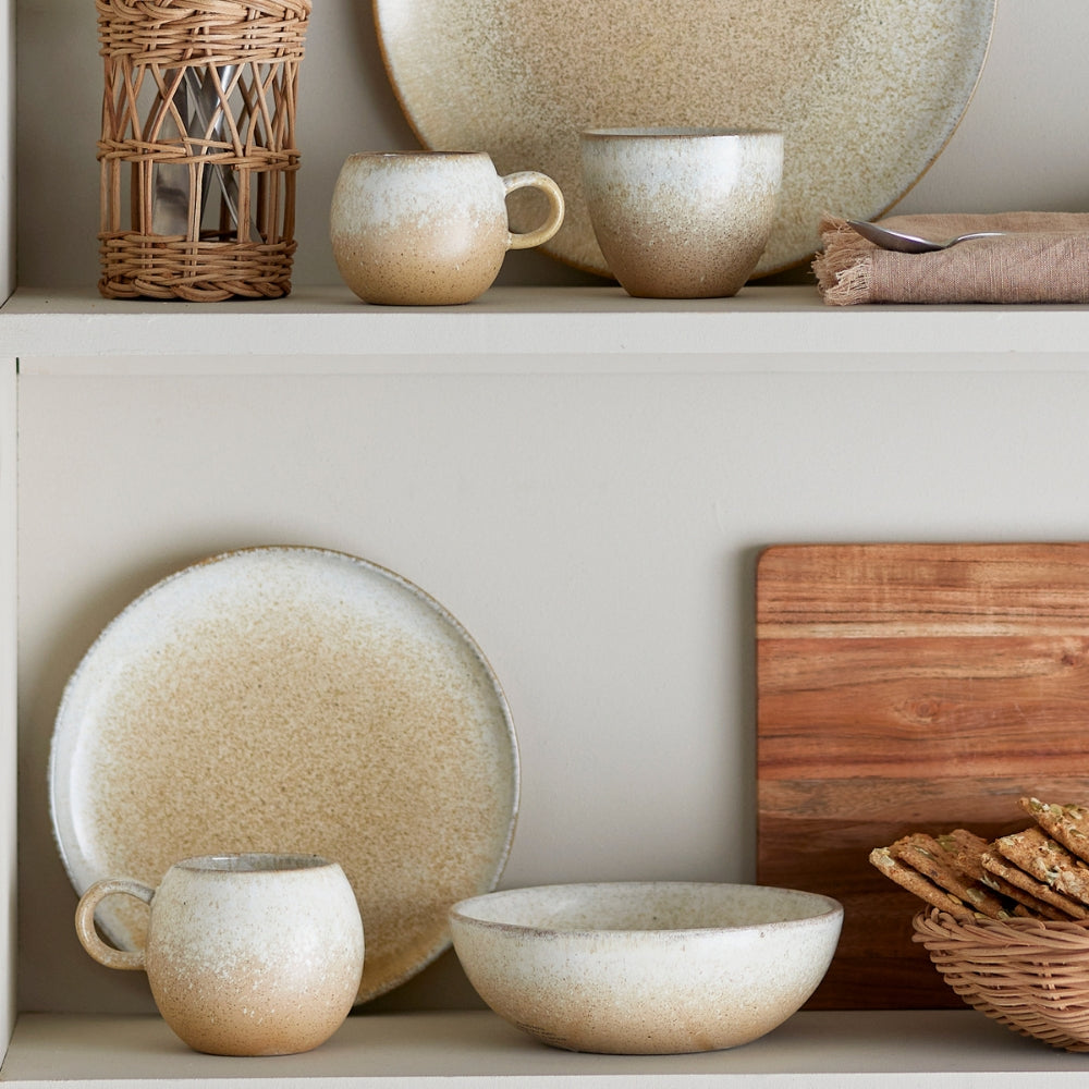 Bloomingville Zestaw naczyń śniadaniowych Paula Nature Stoneware
