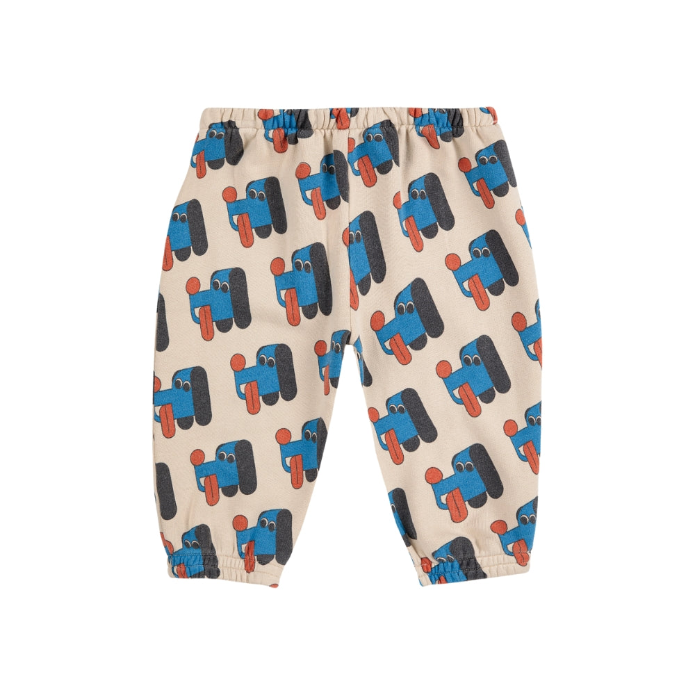 Bobo Choses Spodnie dla dzieci Doggy Mate All Over Offwhite