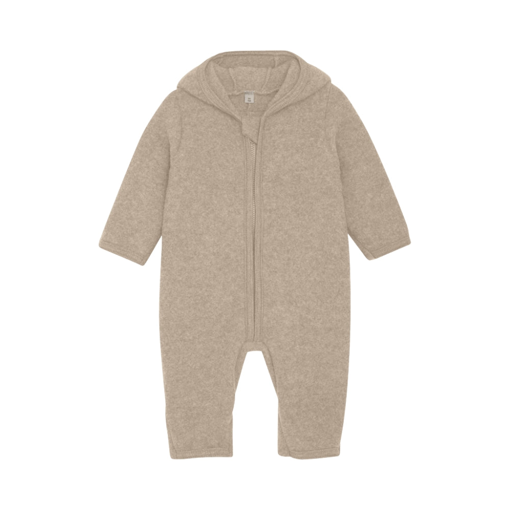 Huttelihut Kombinezon dla niemowlaka z kapturem Camel Melange
