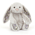 Jellycat Maskotka królik z kwiecistymi uszami Srebrny „bloom” 31 cm