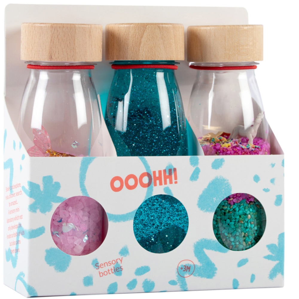 Petit Boum Zabawka sensoryczna zestaw 3 butelek Kolorowa Fantazja