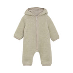 Huttelihut Kombinezon niemowlęcy z wełny Teddy Cement