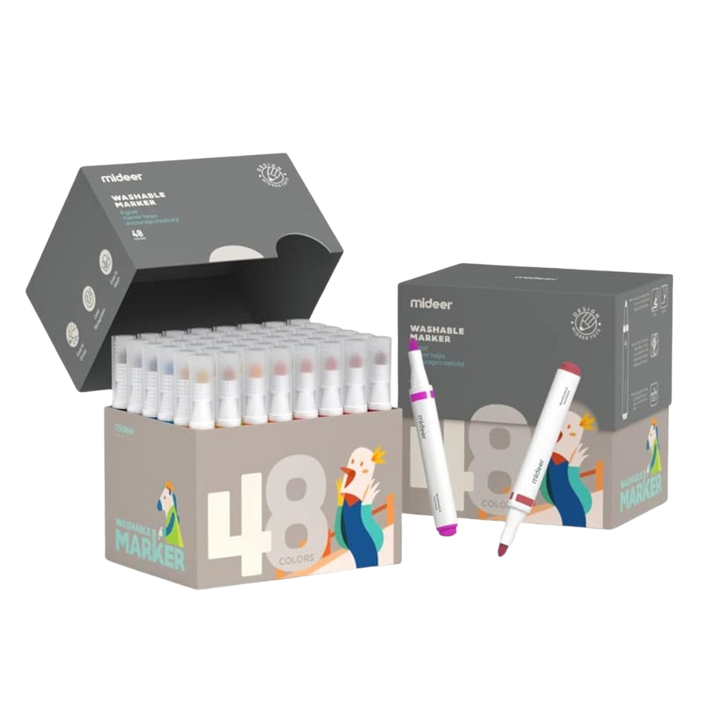 Mideer Markery zmywalne 48 kolorów