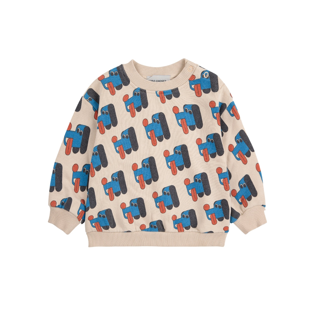 Bobo Choses Bluza dla dzieci Doggy Mate All Over Offwhite