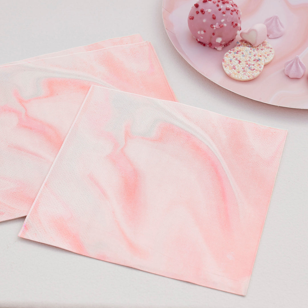 Gingerray serwetki papierowe Marble Pink