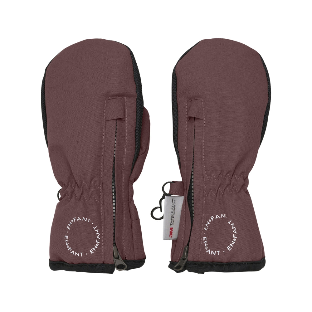 En Fant Rękawiczki dla dzieci z jednym palcem z zamkiem Rose Taupe