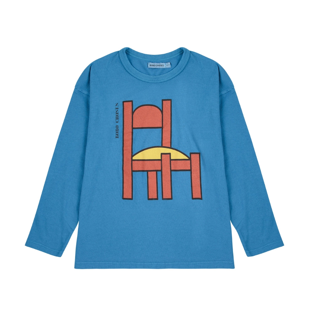 Bobo Choses Koszulka dla dzieci z długim rękawem Chair Blue