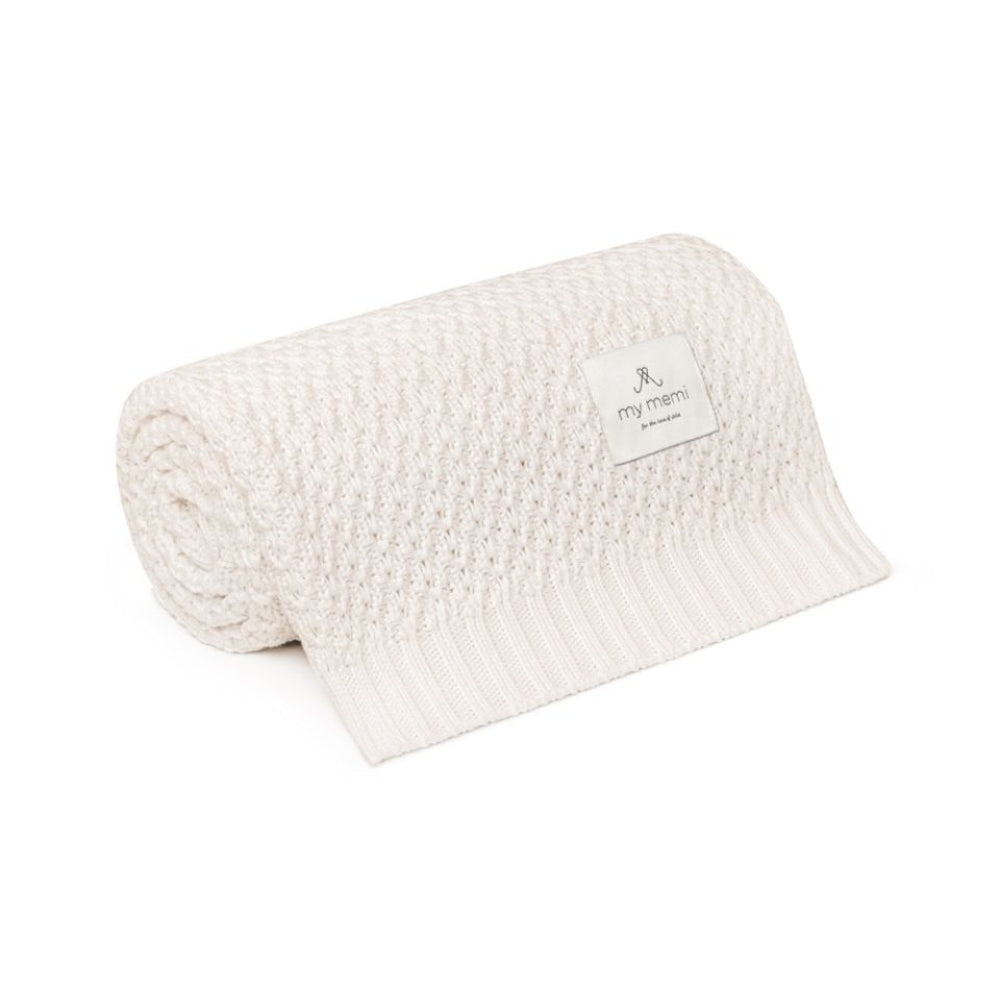 Memi Bambusowy kocyk cream chain 80x100 cm