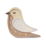 Little Lights Lampka dla dzieci Bird Coffee Wood