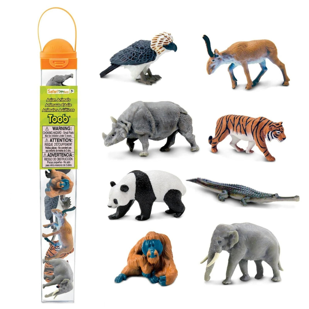 Safari Ltd Figurki zwierząt w tubie Montessori Zwierzęta Azjatyckie