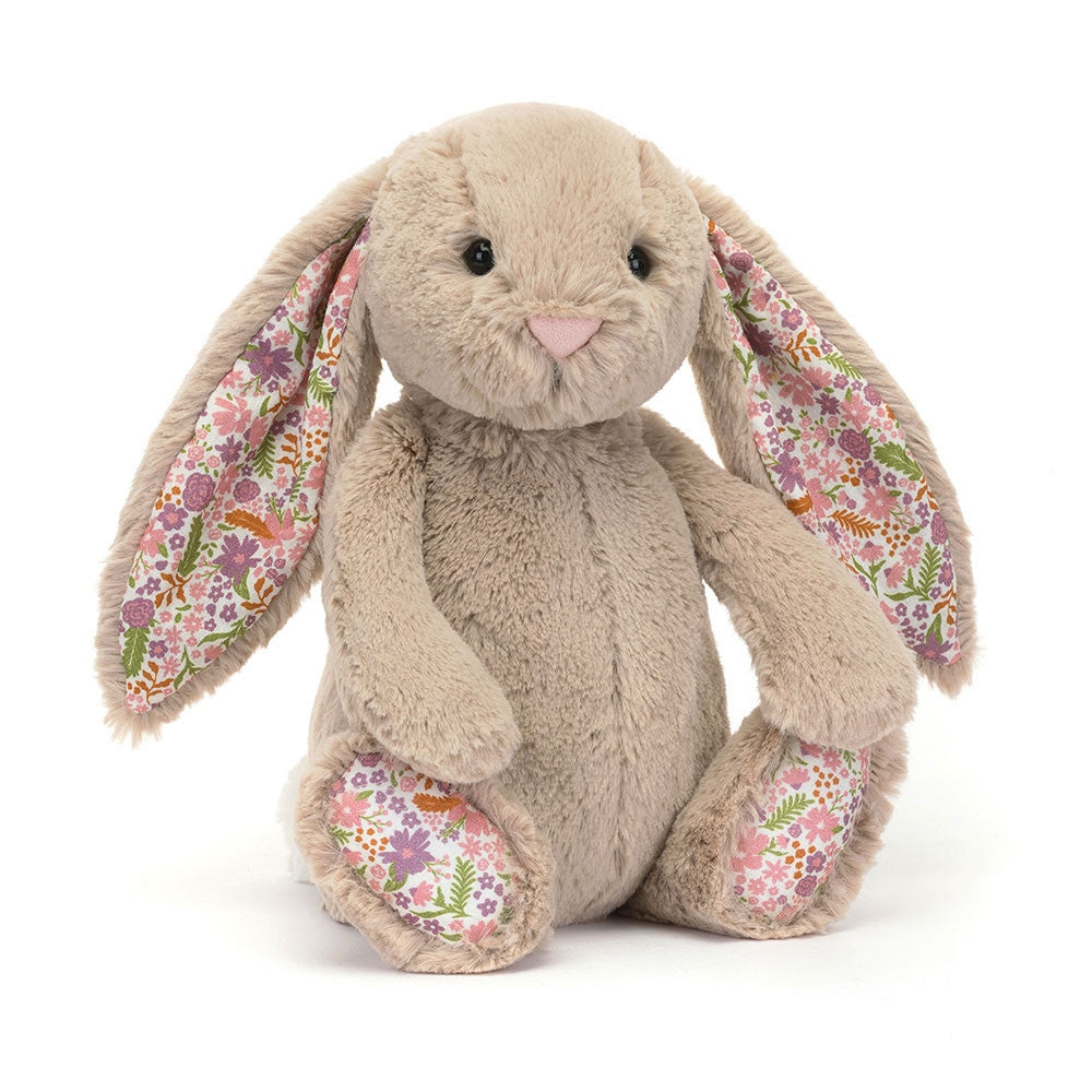 Jellycat Maskotka królik z kwiecistymi uszami Beżowy „petal” 18 cm