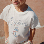 Konges Slojd Koszulka dla chłopca Era Off White/Sailor