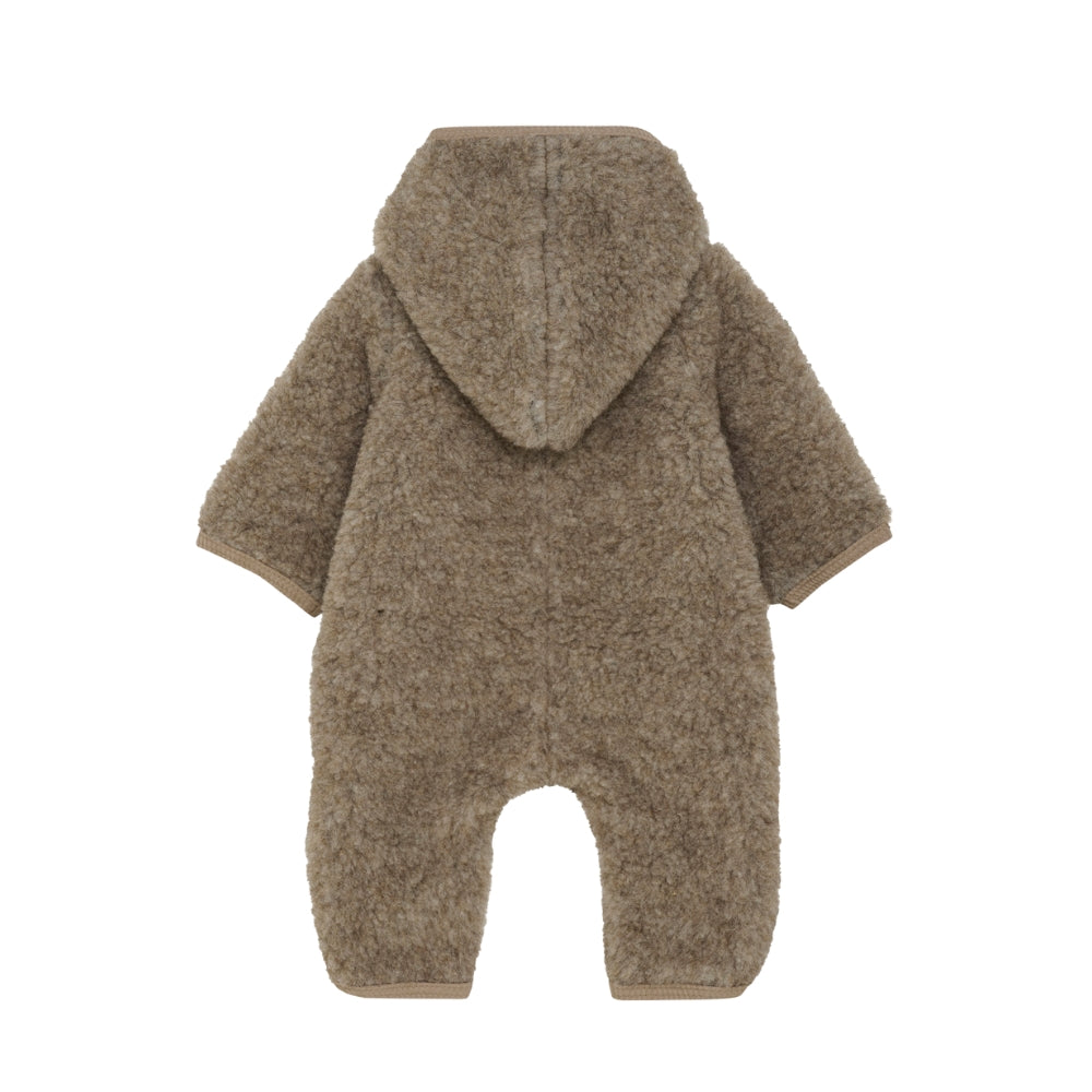 Huttelihut Kombinezon niemowlęcy z wełny Teddy Camel Melange