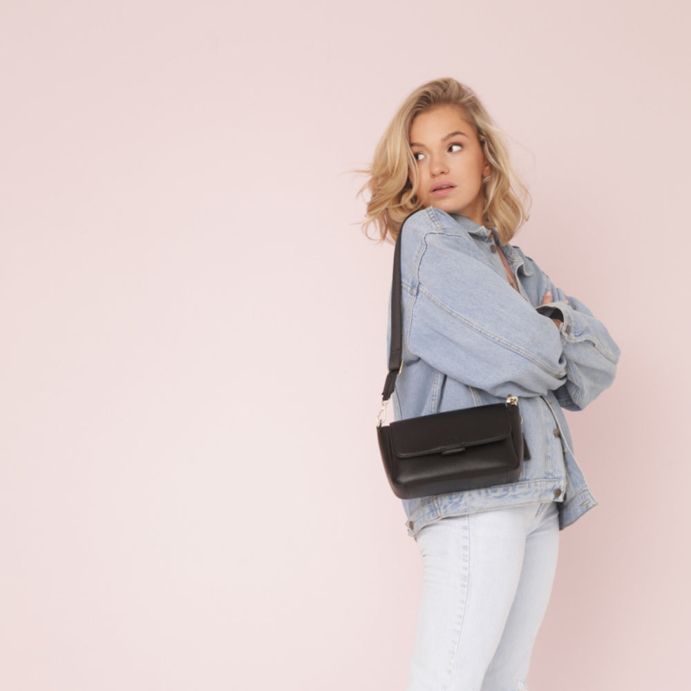 Joissy Mała torebka dla mamy crossbody Kenza black/gun metal