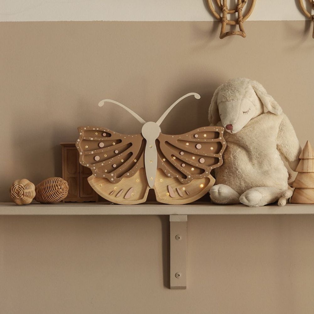 Little Lights Lampka dla dzieci Butterfly Coffee Cream