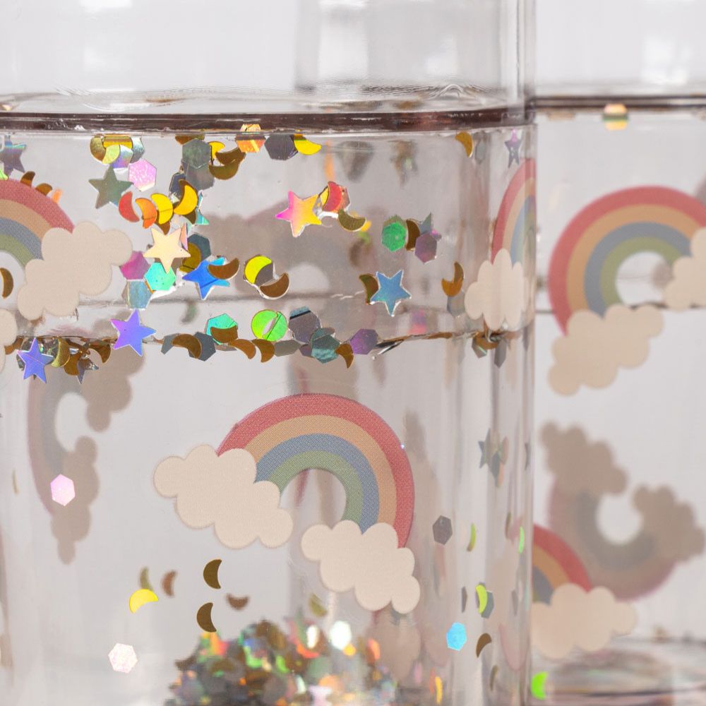 Konges Slojd Kubki dla dzieci brokatowe Rainbow 2 sztuki