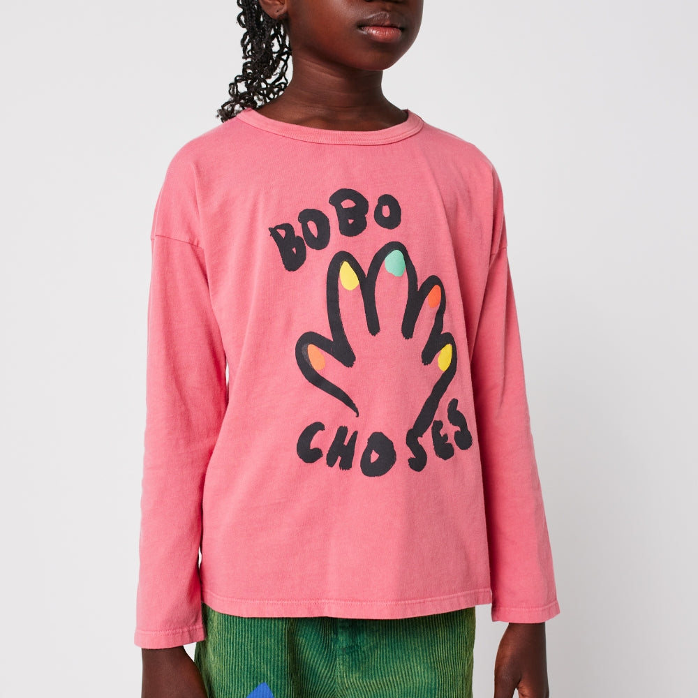 Bobo Choses Koszulka z długim rękawem dla dzieci High Five Pink