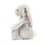 Jellycat Maskotka królik z kwiecistymi uszami Srebrny „bloom” 18 cm