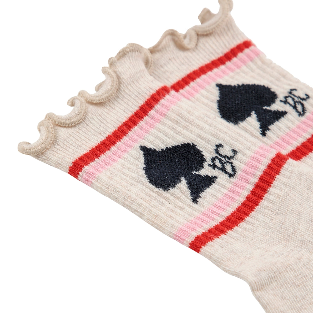 Bobo Choses Skarpetki dla dzieci BC Spades Offwhite