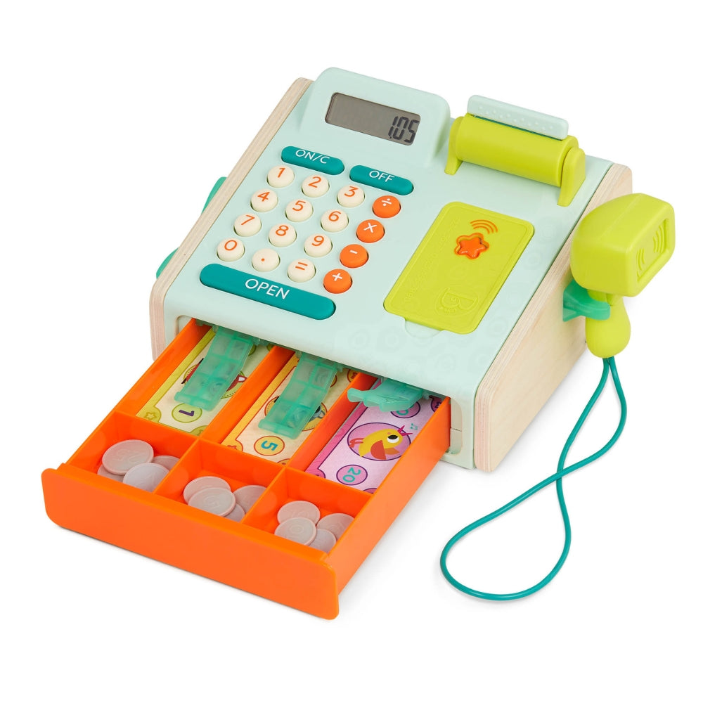B.Toys Kasa fiskalna dla dzieci ze skanerem i czytnikiem kart płatniczych