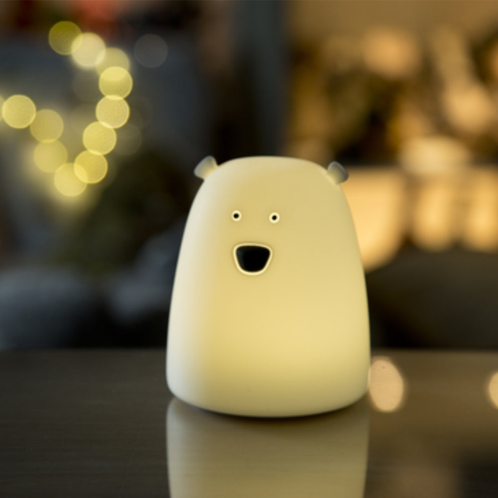 Rabbit & Friends Lampka nocna dla dzieci LED Miś mały biały