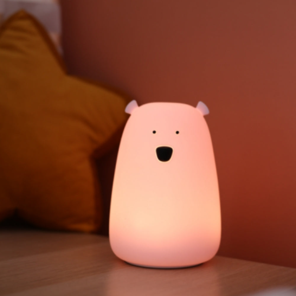 Rabbit & Friends Lampka nocna dla dzieci LED miś lawenda