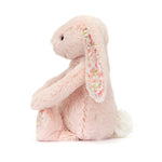Jellycat Maskotka królik z kwiecistymi uszami Pudrowy Róż „cherry” 18 cm