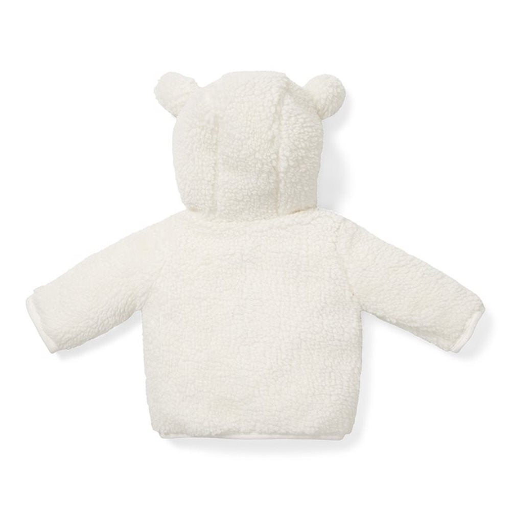 Little Dutch Zapinana bluza z kapturem Teddy Baby Bunny Off White rozmiar 92