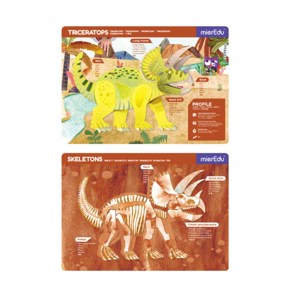 mierEdu Puzzle magnetyczne Triceratops