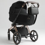 JOISSY Torebka dla Mamy i organizer do wózka 2w1 VERA black/gun metal