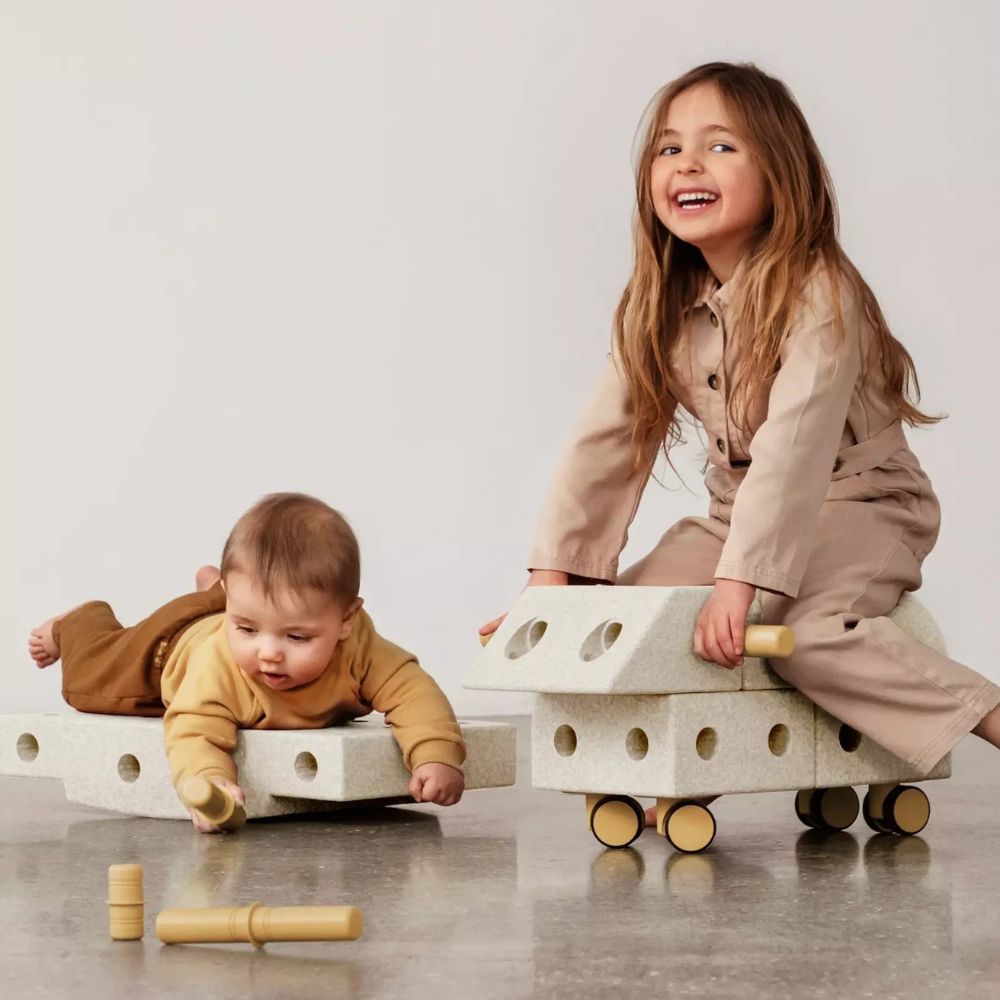 Modu Klocki konstrukcyjne dla dzieci Explorer set Sand Grey / Honey Yellow