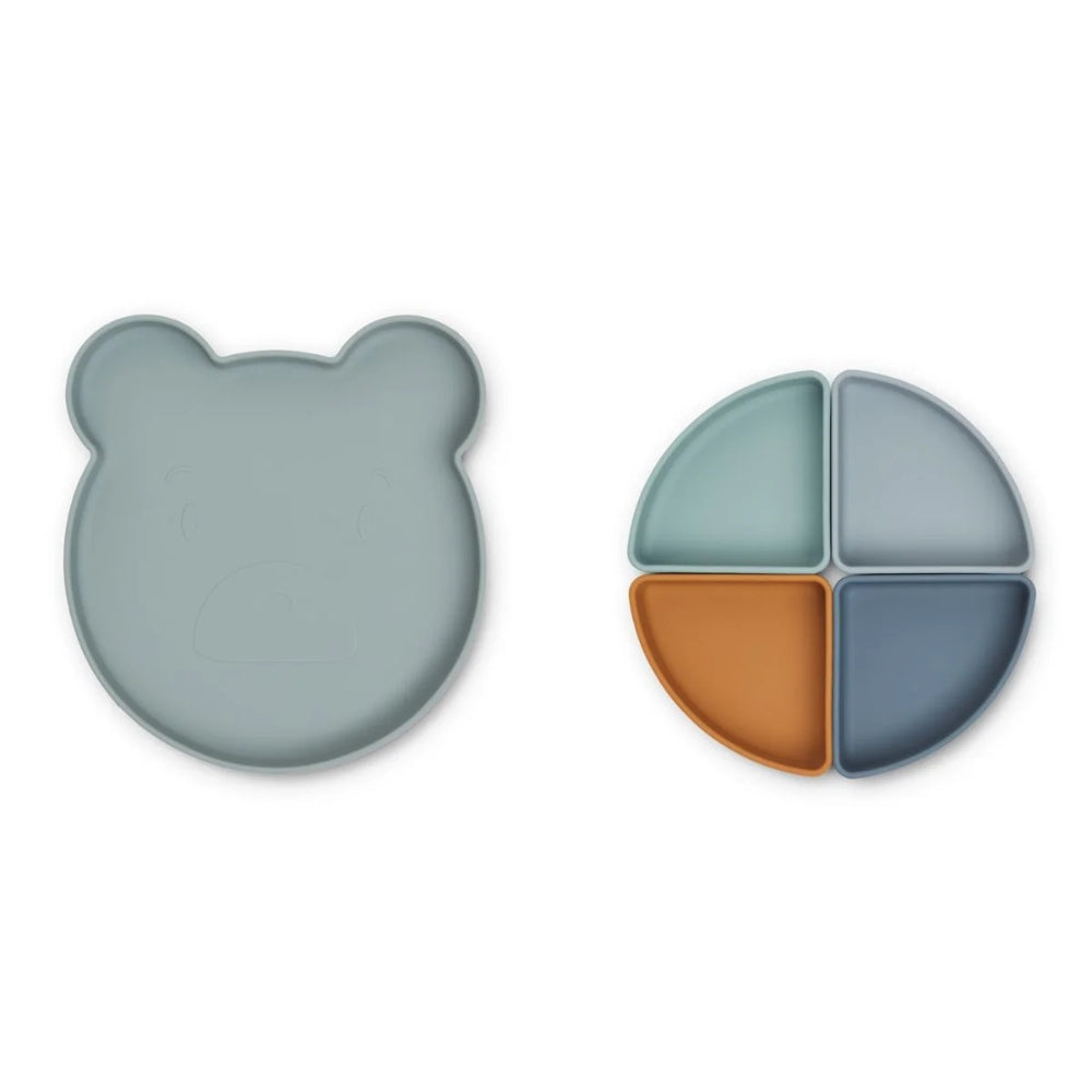 Liewood Talerzyk dla dziecka Arne Mr bear blue fog multi mix