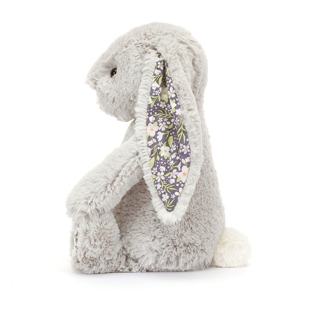 Jellycat Maskotka królik z kwiecistymi uszami Srebrny „bloom” 31 cm