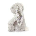 Jellycat Maskotka królik z kwiecistymi uszami Srebrny „bloom” 31 cm