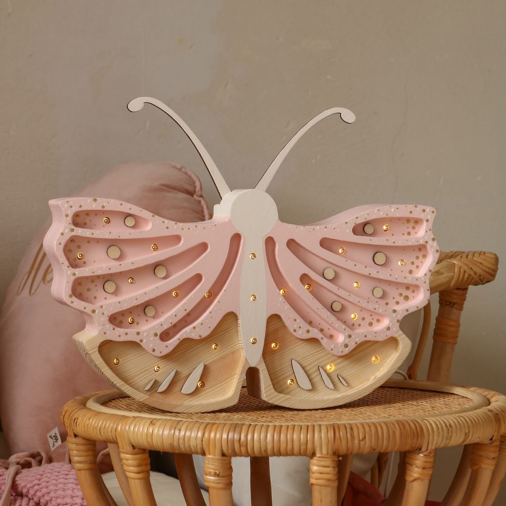 Little Lights Lampka dla dzieci Butterfly Strawberry Cream