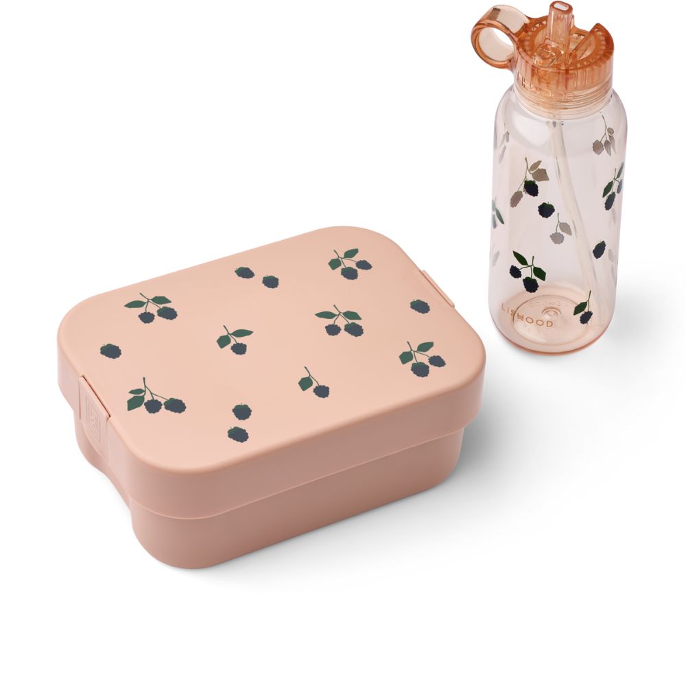 Liewood Zestaw lunchbox i butelka na wodę Yang Tritan Berry Pale Tuscany