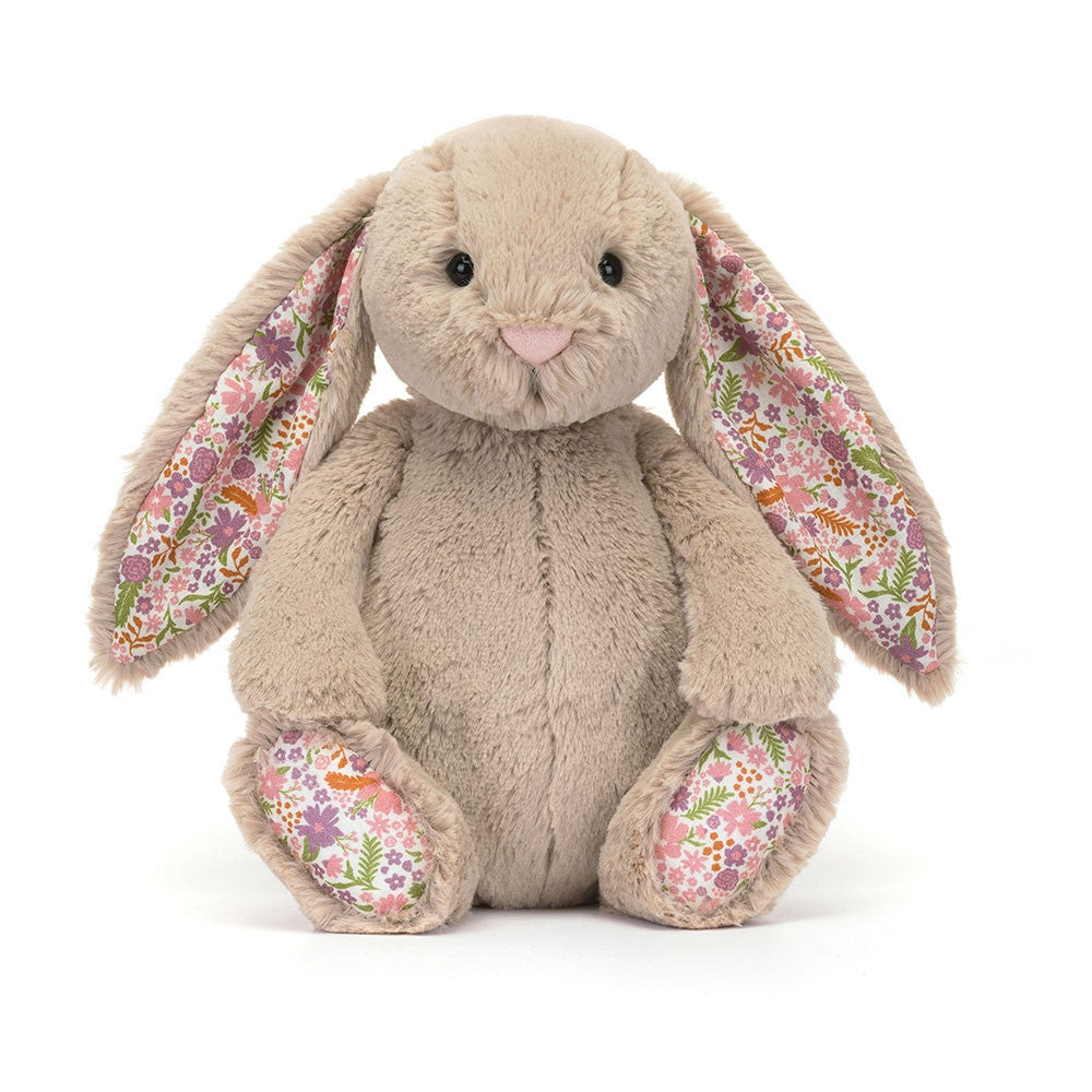 Jellycat Maskotka królik z kwiecistymi uszami Beżowy „petal” 18 cm