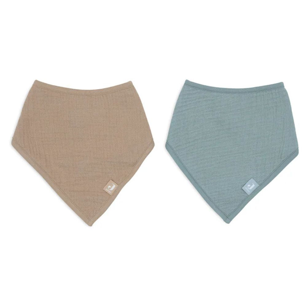 Jollein Śliniak Muślinowy dla dzieci Sea Green/Biscuit 2 Pack