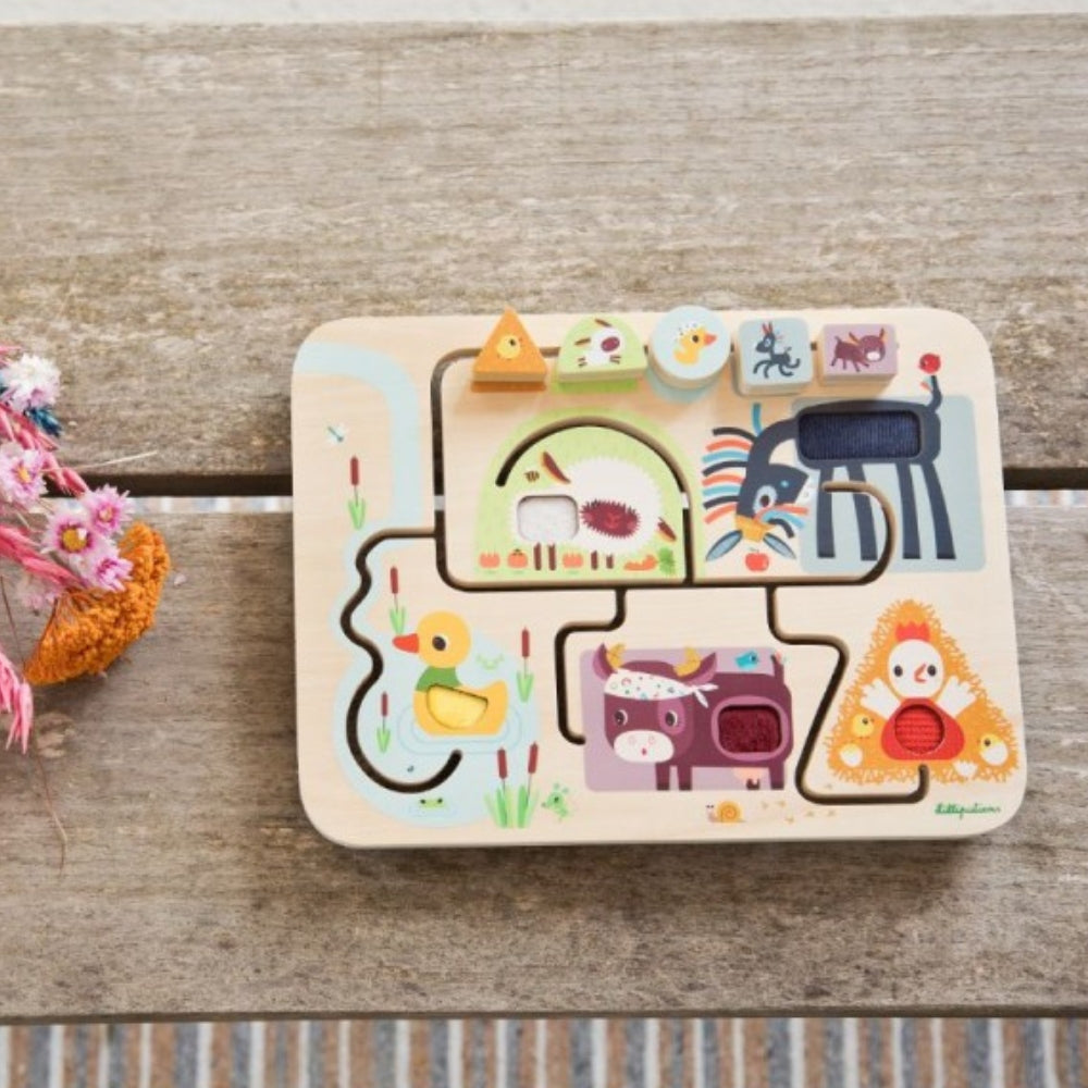 Lilliputiens Tablica sensoryczna labirynt sensoryczny Farma