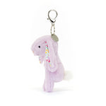 Jellycat Breloczek dla dzieci króliczek Fioletowy z kwiecistymi uszami 17 cm