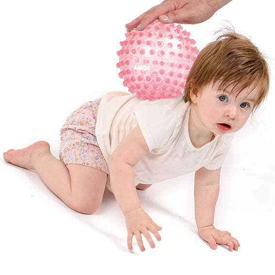 Ludi Piłka Sensoryczna średnica 20 cm 195 wypustek Różowa