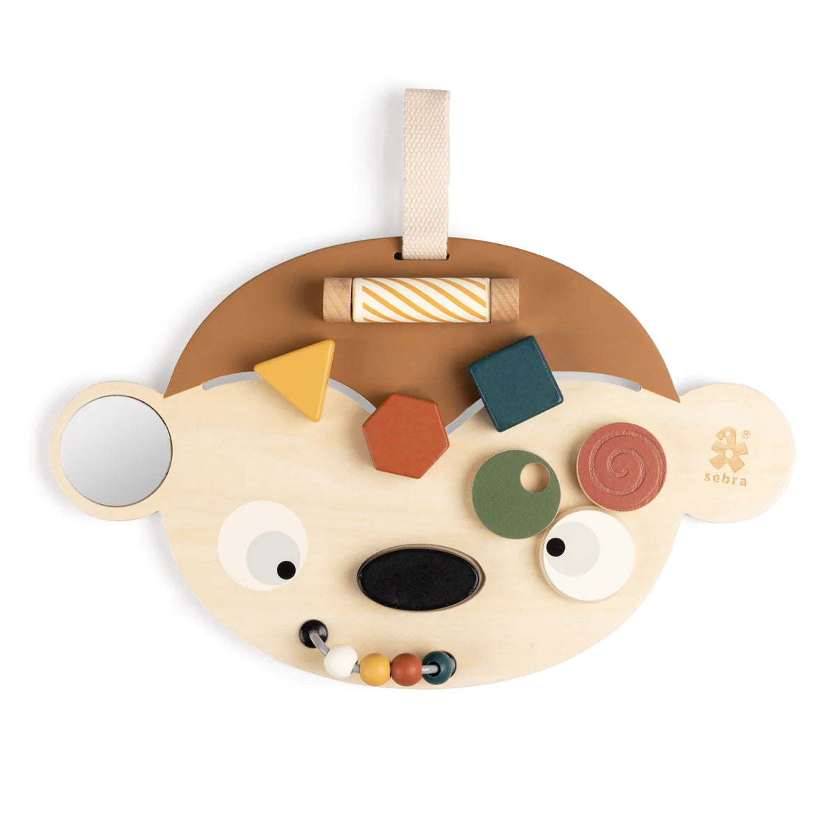 Sebra Tablica manipulacyjna Activity panel wooden Maci the monkey